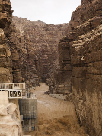 Mud Filled Storm Water Scours The Canyon Walls Of The Wadi Mujib by Taylor S. Kennedy Pricing Limited Edition Print image