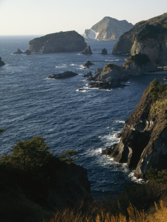 Rocky Ragged Coastline Of The Izu Peninsula by Tim Laman Pricing Limited Edition Print image
