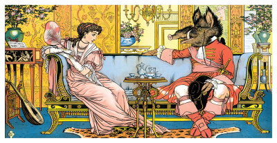 Beauty And The Beast by Walter Crane Pricing Limited Edition Print image