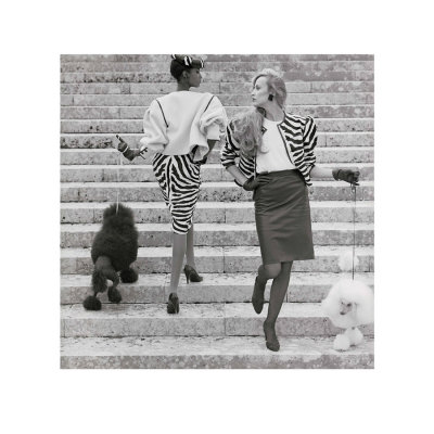 Iman And Jerry, French Vogue, C.1982 by Norman Parkinson Pricing Limited Edition Print image