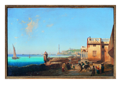 View Of The Prince Palace With The Lighthouse by Nicola Grassi Pricing Limited Edition Print image