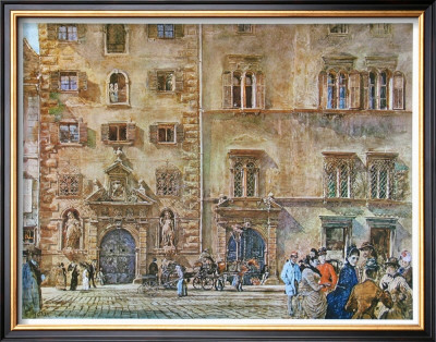 Landhaus And Old Zeughaus In Graz by Rudolph Von Alt Pricing Limited Edition Print image