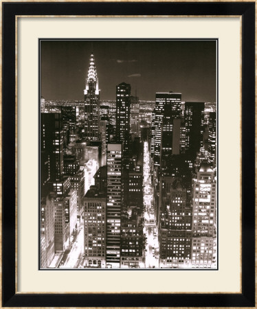 Skyline At Night by Christopher Bliss Pricing Limited Edition Print image