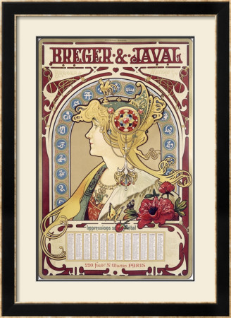 Breger Javal Calendar by Alphonse Mucha Pricing Limited Edition Print image
