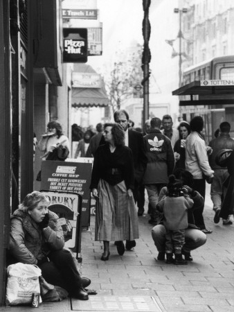 Shoppers On Oxford Street, London by Shirley Baker Pricing Limited Edition Print image