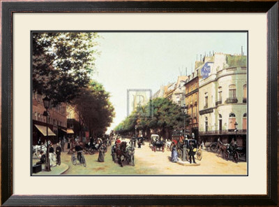 Le Boulevard Des Italiens by Edmond Georges Grandjean Pricing Limited Edition Print image
