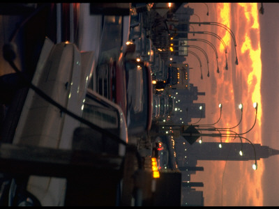 Traffic At Dusk On Crowded Long Island Expressway At Junction Of Brooklyn-Queens Expressway by Ralph Crane Pricing Limited Edition Print image