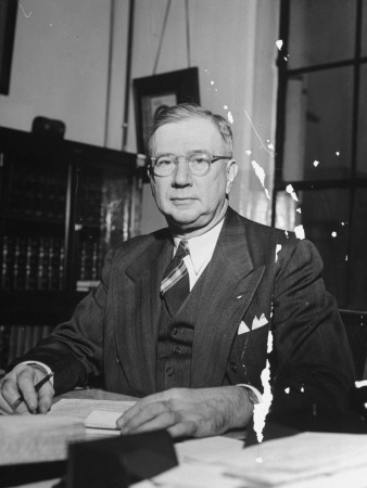 Chief Signal Officer Major General J.O. Manborgue, Working At His Desk by Thomas D. Mcavoy Pricing Limited Edition Print image