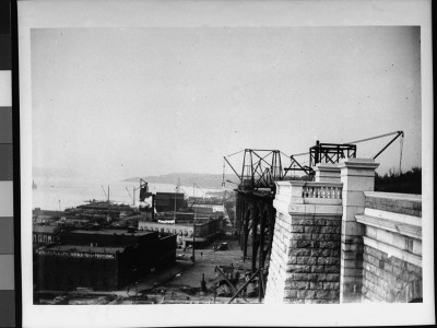 The Extension Of Riverside Drive Over The Viaduct Under Construction by Wallace G. Levison Pricing Limited Edition Print image