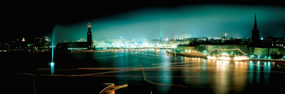 Stockholm At Night by Staffan Brundell Pricing Limited Edition Print image