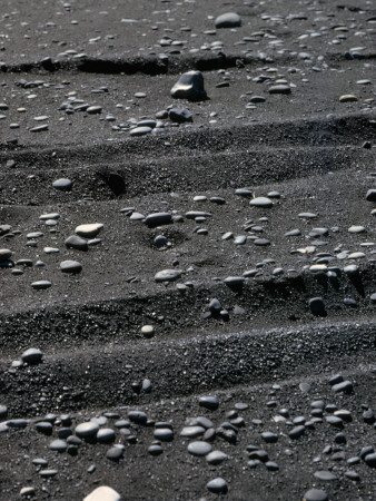 Black Sand On A Beach In Iceland by Ann Eriksson Pricing Limited Edition Print image