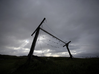 Silhouette Of Clothes Lines, Iceland by Atli Mar Hafsteinsson Pricing Limited Edition Print image