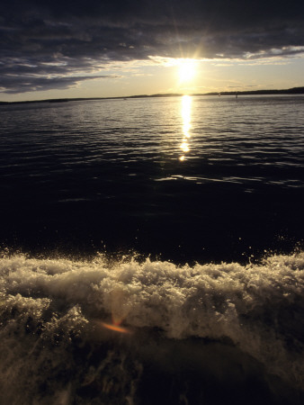 Panoramic View Of Sea At Sunset by Christer Lundin Pricing Limited Edition Print image