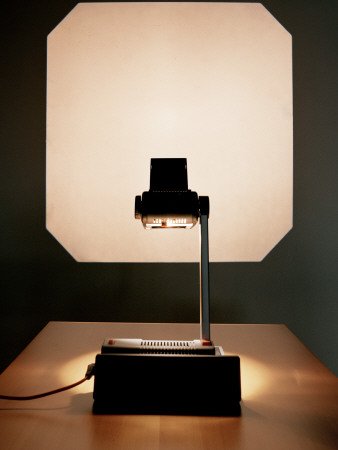 An Overhead Projector Showing A Blank Page by Jann Lipka Pricing Limited Edition Print image