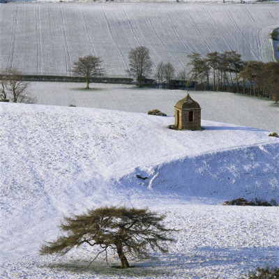 Shooting Lodge In The Snow, Newton Wood, North Yorkshire, England by Joe Cornish Pricing Limited Edition Print image