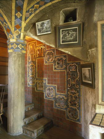 Fonthill, Doylestown, Pennsylvania, 1908-10, Column And Tilework, Architect: Henry Mercer by Alan Weintraub Pricing Limited Edition Print image