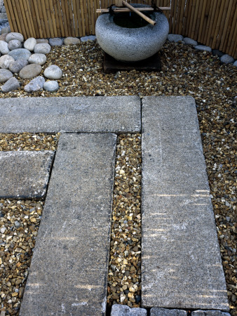 Japanese Teahouse In Shropshire Detail Of Landscaping, Architect: Bill Tingey by Bill Tingey Pricing Limited Edition Print image