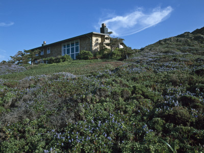 Morley Baer Stone House, Carmel, California, 1965, Overall Exterior, Architect: William Wurster by Alan Weintraub Pricing Limited Edition Print image