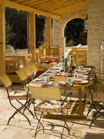 Breakfast On The Terrace, Designer: Gina Price by Clive Nichols Pricing Limited Edition Print image