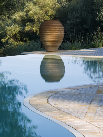 Infinity Pool And Terracotta Urn, Corfu by Clive Nichols Pricing Limited Edition Print image