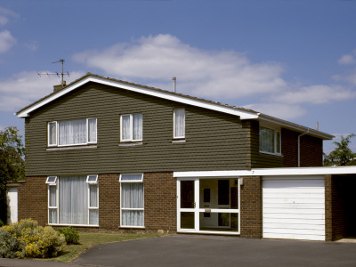 1960'S, 70'S Detached House With Garage - 20Th Century Housing, Cheltenham by David Mark Soulsby Pricing Limited Edition Print image