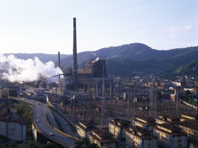 Power Station And Workers' Housing, La Felguero / Lan Greo, Asturias, Spain by Colin Dixon Pricing Limited Edition Print image