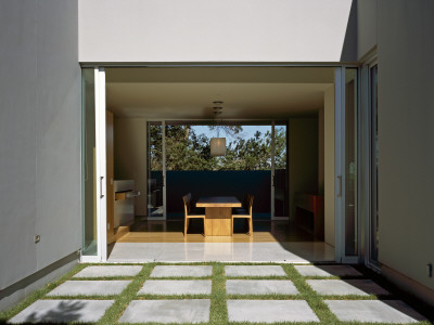 Brosmith Residence, Beverly Ranch, Los Angeles, California, Looking From Patio Into Dining Area by John Edward Linden Pricing Limited Edition Print image