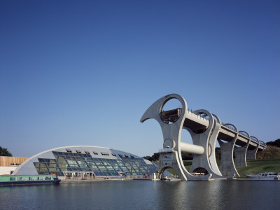 Falkirk Wheel, Falkirk Forth And Clyde Canal, Scotland, With Visitor Centre, Architect: Rmjm by Keith Hunter Pricing Limited Edition Print image