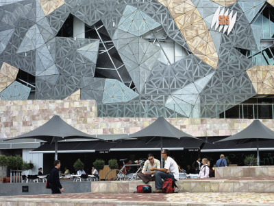 Federation Square, Melbourne, Detail Of Fractal Facade, Architect: Lab Architecture Studio by Marcel Malherbe Pricing Limited Edition Print image