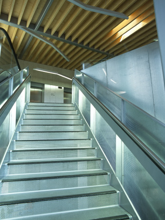 Idea Store, Chrisp Street, Tower Hamlets, London, Staircase, Architect: Adjaye Associates by Morley Von Sternberg Pricing Limited Edition Print image