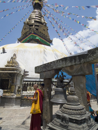 Swayambhunath Or Monkey Temple, Kathmandu, Nepal, Stupa by Natalie Tepper Pricing Limited Edition Print image