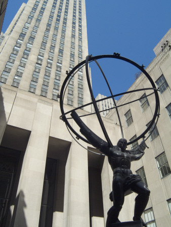 Rockefeller Center, New York City, 1932 - 40, Atlas Statue By Lee Lowrie And Rene Chambellan, 1937 by Natalie Tepper Pricing Limited Edition Print image