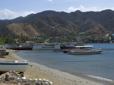 The Fishing Village Of Taganga, Along The Caribbean Coast, Colombia by Natalie Tepper Pricing Limited Edition Print image