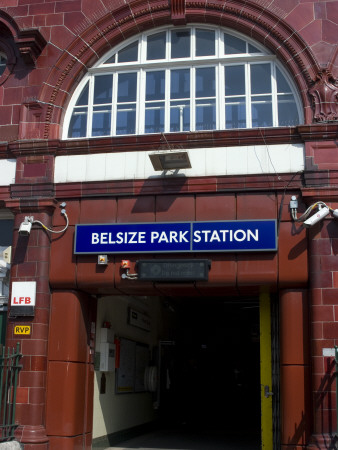 Entrance To Belsize Park Underground Station, London by Natalie Tepper Pricing Limited Edition Print image