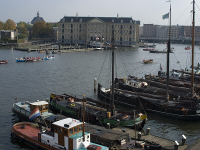 Looking Towards The National Maritime Museum (Nederlands Scheepvaartmuseum), Amsterdam by Natalie Tepper Pricing Limited Edition Print image