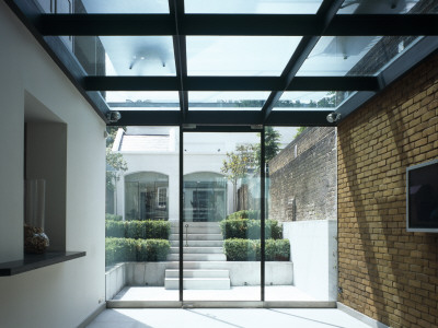 Glass House Extension Near Regent's Park Nw1, Lower Level Of Extension, Belsize Architects by Nicholas Kane Pricing Limited Edition Print image