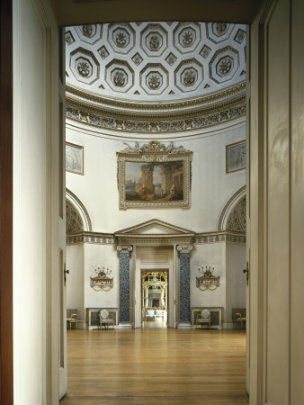 Kedleston Hall, Derbyshire, England, 1759 - 1765, Entrance To Saloon - Rotunda With Coffered Dome by Richard Bryant Pricing Limited Edition Print image