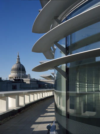 30 Gresham Street, The City Of London, 7Th Floor Terrace With View Of St, Pauls Cathedral by Richard Bryant Pricing Limited Edition Print image