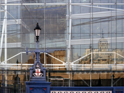 K2 Building, St Katharines Estate, London, West Glass Facade With London Tower Reflection by Richard Bryant Pricing Limited Edition Print image