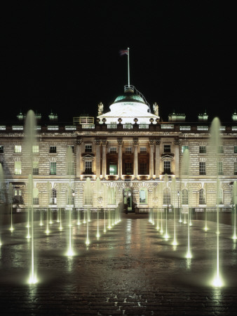 Somerset House Fountains, Victoria Embankment London, South Elevation, 1776-86 by Peter Durant Pricing Limited Edition Print image