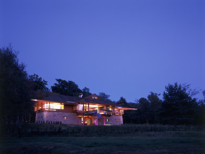 Lone Oak Hall, East Sussex - Oblique East Side View, Architect: Michael Wilford by Richard Bryant Pricing Limited Edition Print image