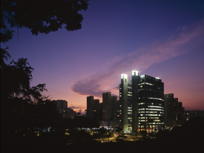 United Engineering Building, Singapore, Exterior At Night by Richard Bryant Pricing Limited Edition Print image