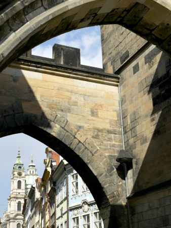 Charles Bridge Gate And Church Of St Nicholas, Prague City Images by Tim Mitchell Pricing Limited Edition Print image