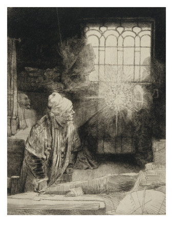 Le Docteur Faustus Dans Son Atelier by Rembrandt Van Rijn Pricing Limited Edition Print image