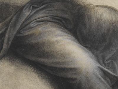 Draperie Enveloppant  Jambes D'une Figure Assise, Jambe Gauche Repliee; Etude Pour Sainte Anne by Leonard De Vinci Pricing Limited Edition Print image