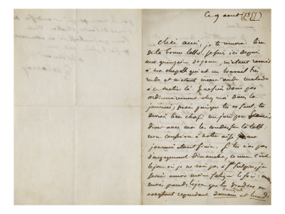 Lettre Autographe Signee A Louis Guillemardet by Eugene Delacroix Pricing Limited Edition Print image
