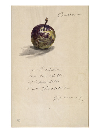 Lettre Autographe A Isabelle Lemmonier Dites  Lettres A Isabelle: Mirabelle by Edouard Manet Pricing Limited Edition Print image