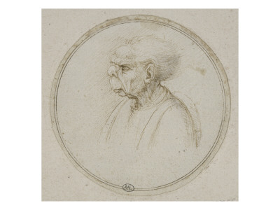 Homme Au Profil Déformé, Le Nez Écrasé by Léonard De Vinci Pricing Limited Edition Print image