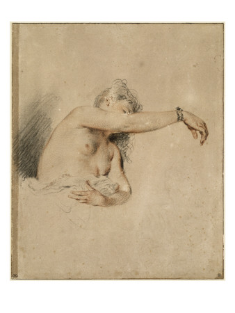 Femme Nue, Le Bras Leve by Jean Antoine Watteau Pricing Limited Edition Print image
