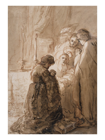 La Présentation Au Temple by Rembrandt Van Rijn Pricing Limited Edition Print image